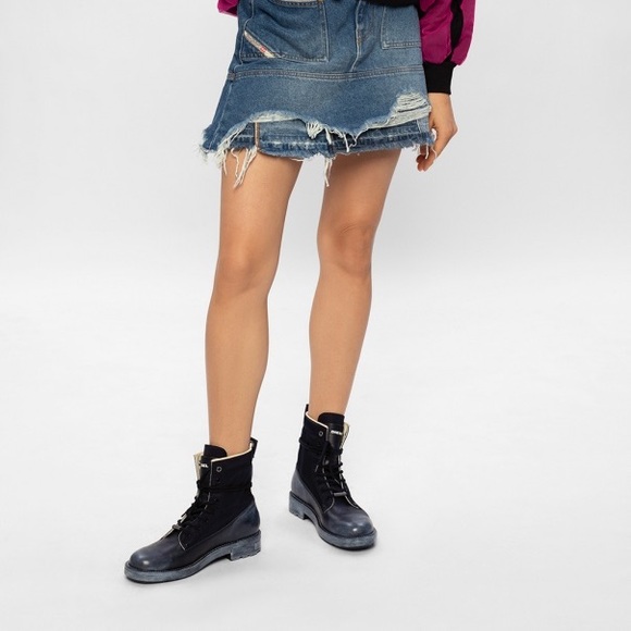 Rare Diesel leather Combat Boots - Picture 2 of 13